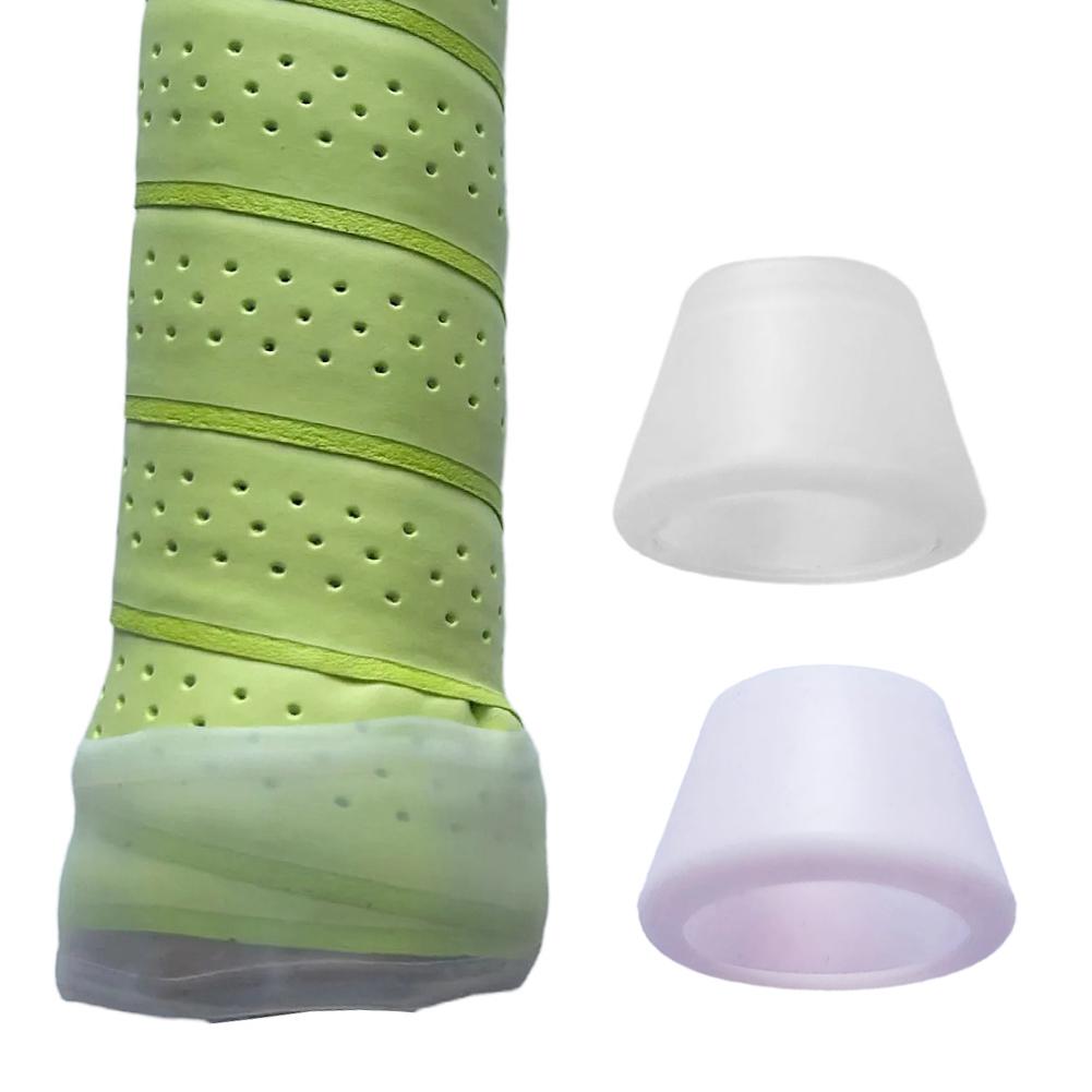 End Guard Cap Sleeve Shock Absorber Protector Silicone Antislip Durable Easy Install For Competition Tennis Racket Handle Cover