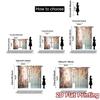 2pcs, 2D FLAT PRINTING Curtains (Without Rod) Rose Serenity Popular Window Curtain Versatile Polyester Fabric Curtains