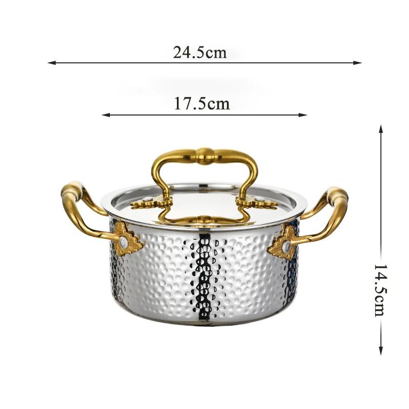 304 Stainless Steel Single Person Hot Pot Hotel Club Thickened Stainless Steel Hot Pot Commercial Family One Pot Per Person