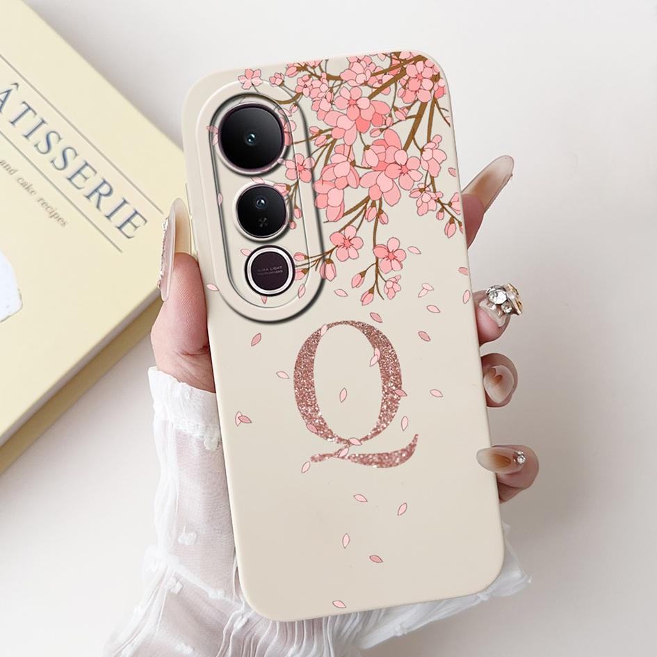 For Vivo V50 Lite Case 2025 Cute Crown Flower Letters Soft Silicone Matte Shockproof Cover For Vivo V50 V2427 V 50 V50Lite Funda