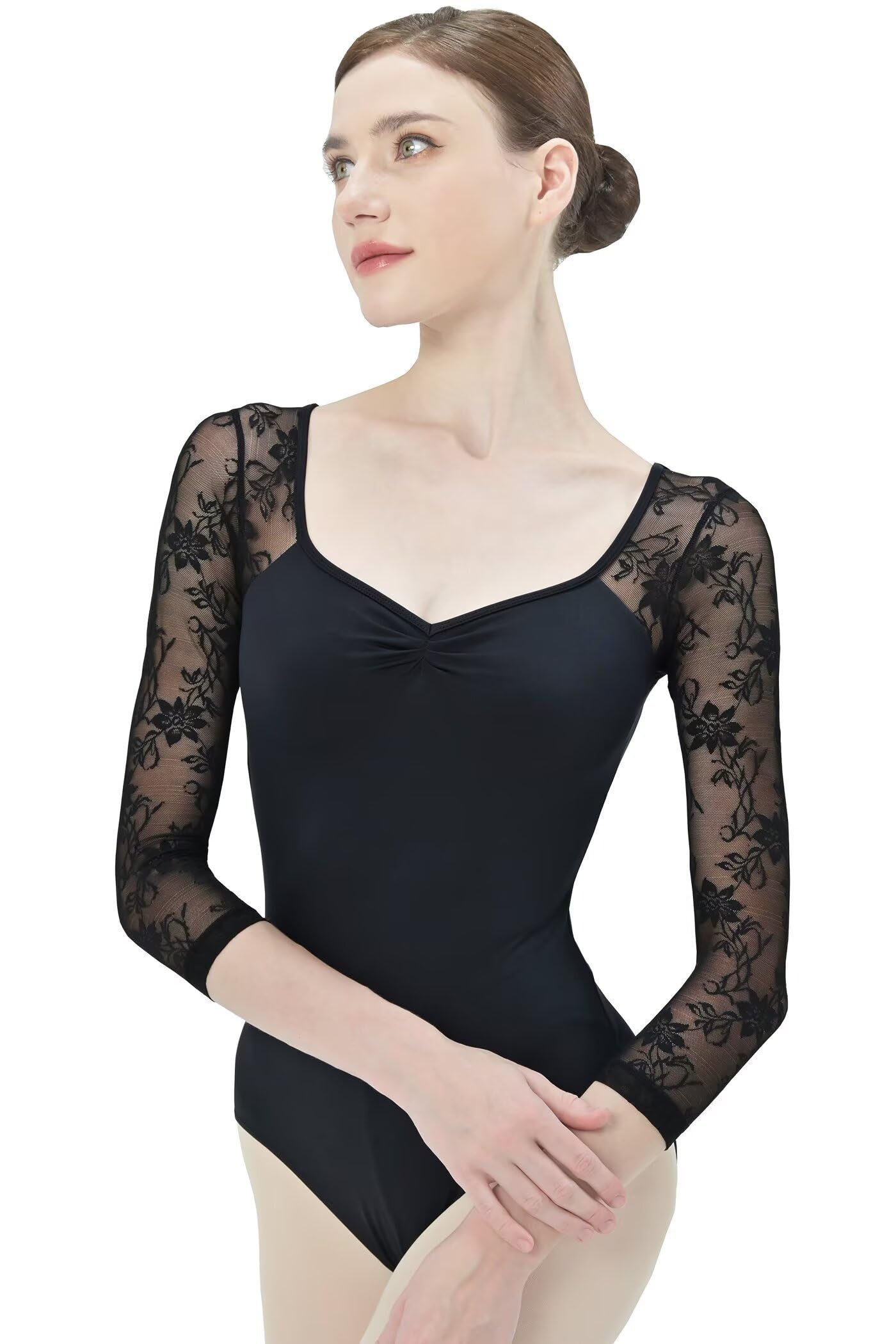

Ballet Lace Long Size 180 [s.lemon] Leotard, Sleeve, Adult, D004, Black, чорний