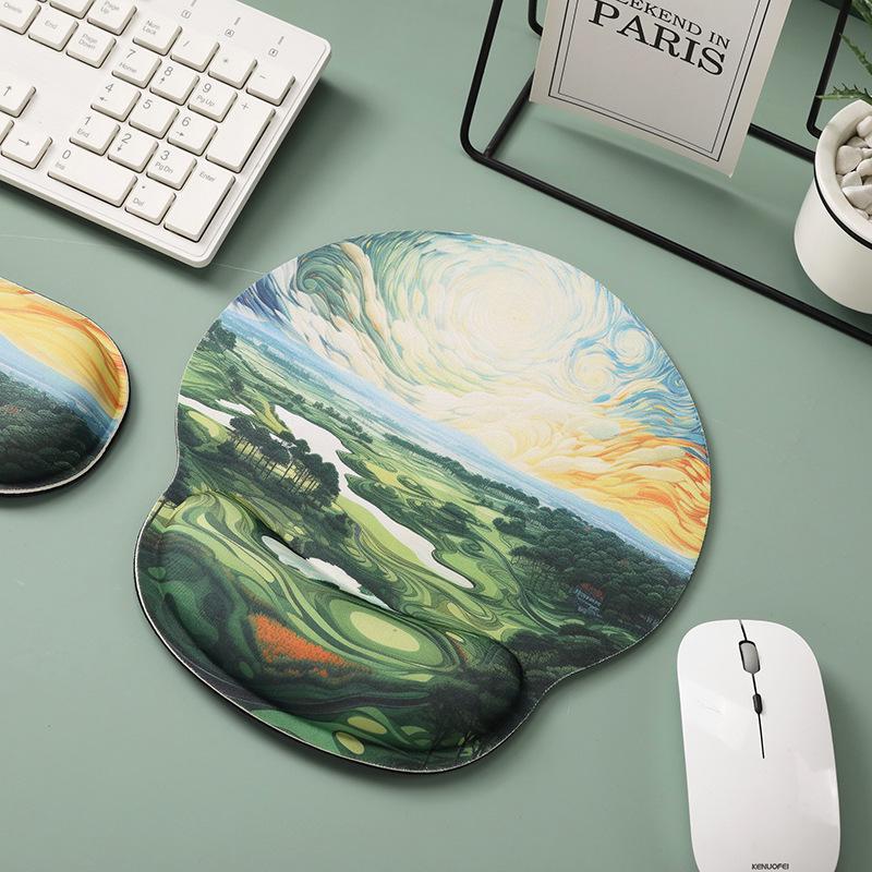 Pacha Dog Rubber Wrist Support Mouse Pad & Cute Keyboard Hand Rest Desk Pad - Ins Style