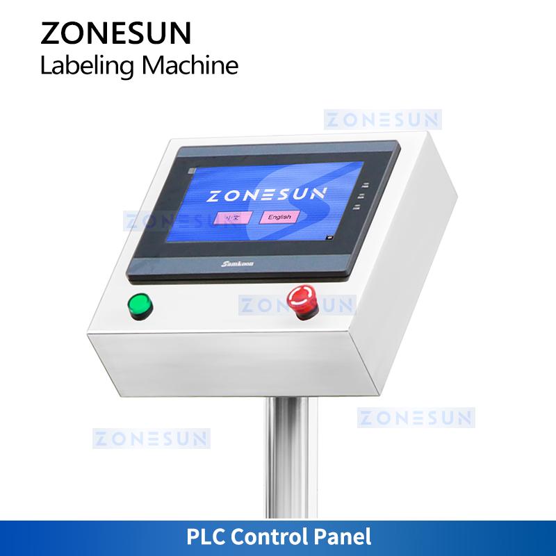 ZONESUN ZS-TB890 Automatic Label Rewinder Machine Reel to Reel Counter with Label Applicator