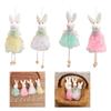 Colorful Holiday Rabbit Statue in Gauze Skirts for Indoor and Outdoor Holiday Decoration