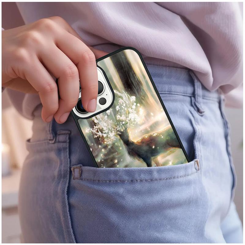 Deer Soft Phone Case For iPhone 17 Air 15 16e 14 13 Pro Max Coque 12 11 Pro Max PLUS cover