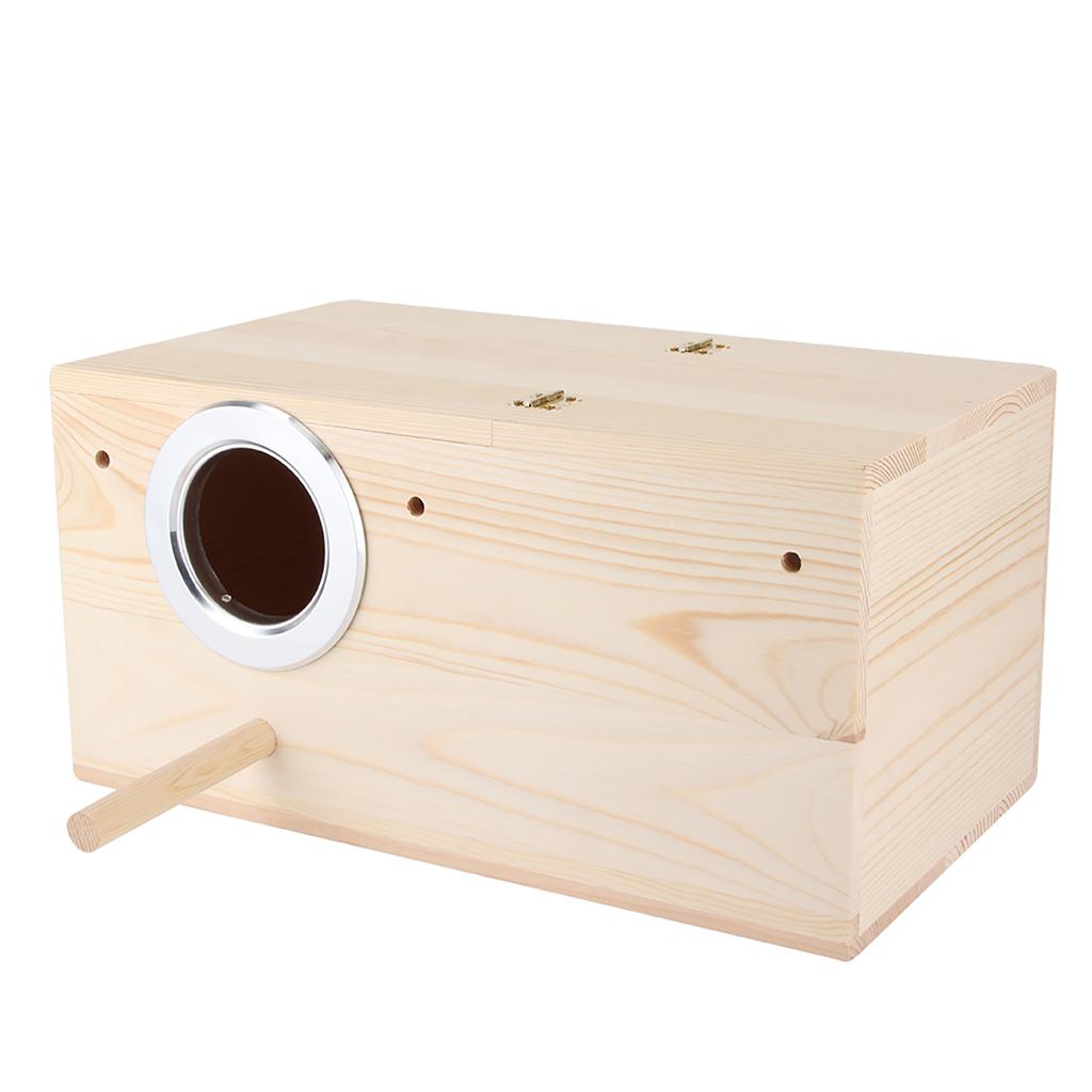 Wooden Durable Birds Nest Box Cockatiels Bird Breeding Box House Decoration
