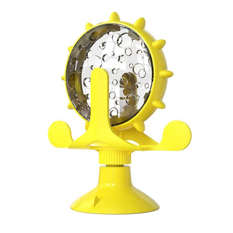 M-Modern-Dog Puzzle Interactive Cat Slow Feeder Windmill Treat Dispensing Dog With Powerful Suction Cup Pet Treat