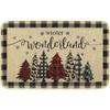 Imitation Linen Christmas Floor Mats - Bathroom & Door Holiday Decor Mats