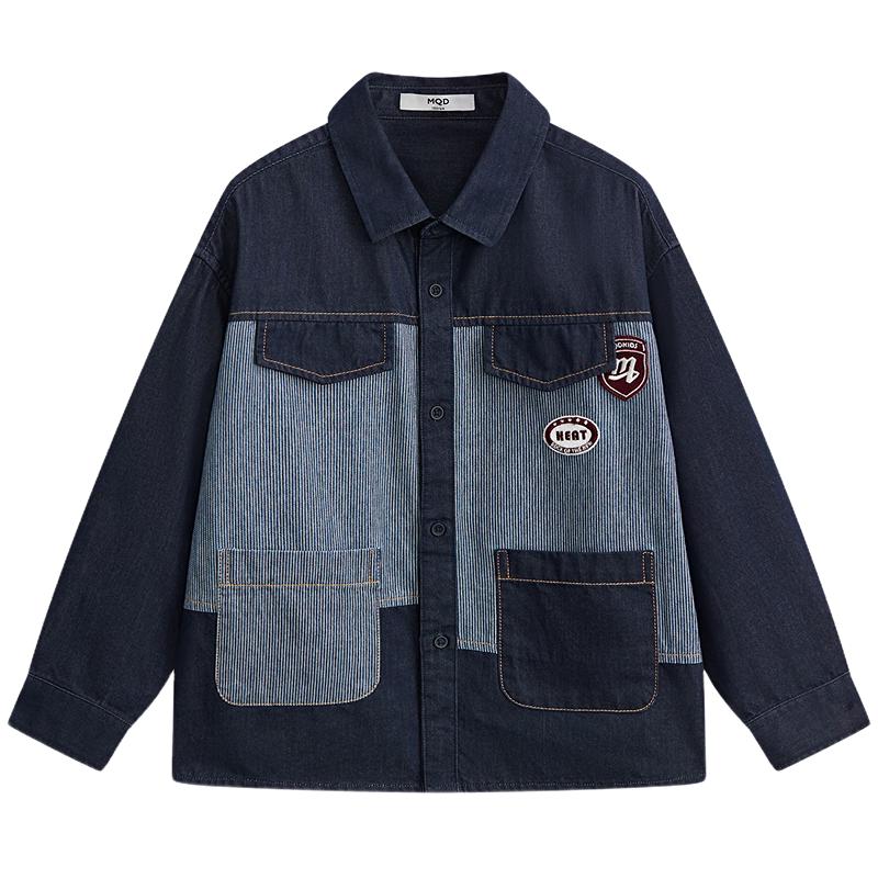 MQD Boys  Academy Style Denim Shirt Jacket 120