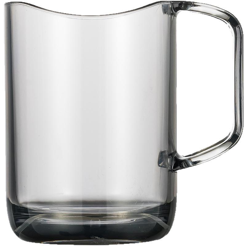 Transparent Plastic Toothbrush Cup for Bathroom Home Office Quick Drainage 350ml
