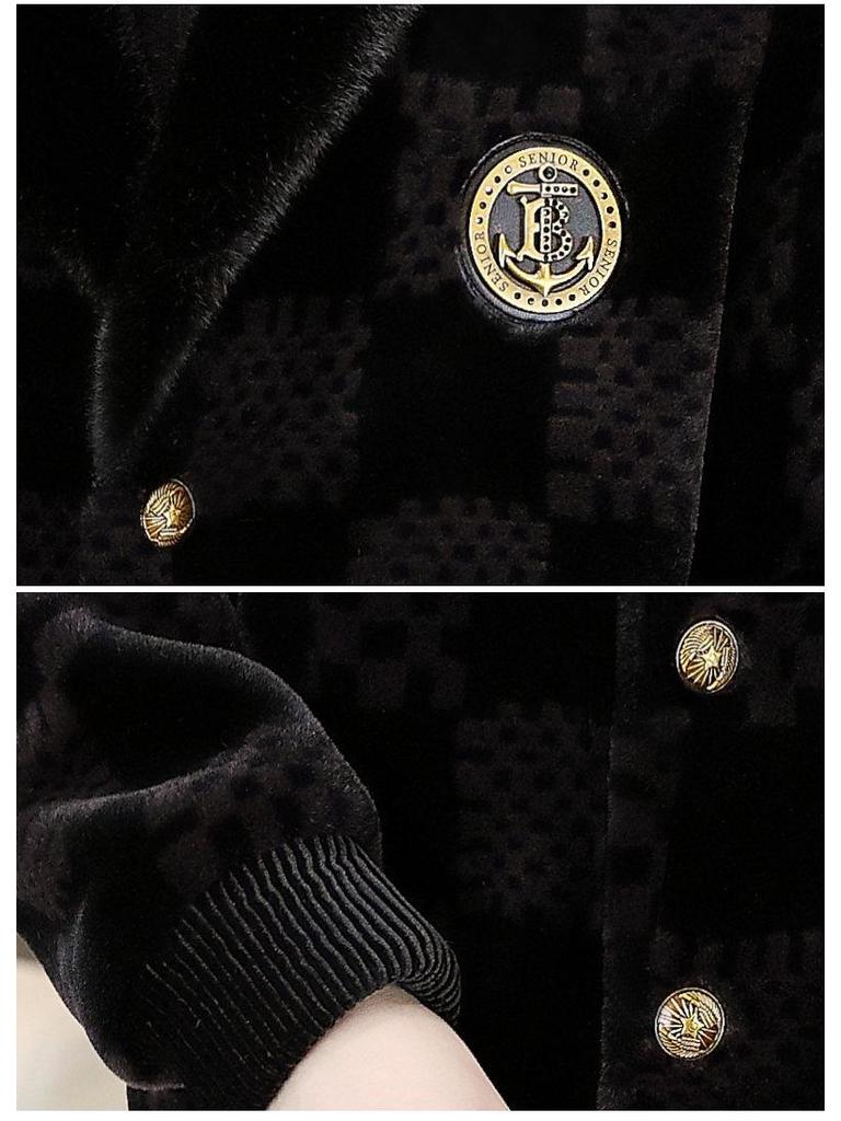 2025 Men's High-End Golden Sable Velvet Fur Coat - Trendy, Thick, Cold-Proof Overcoat for Autumn/Winter