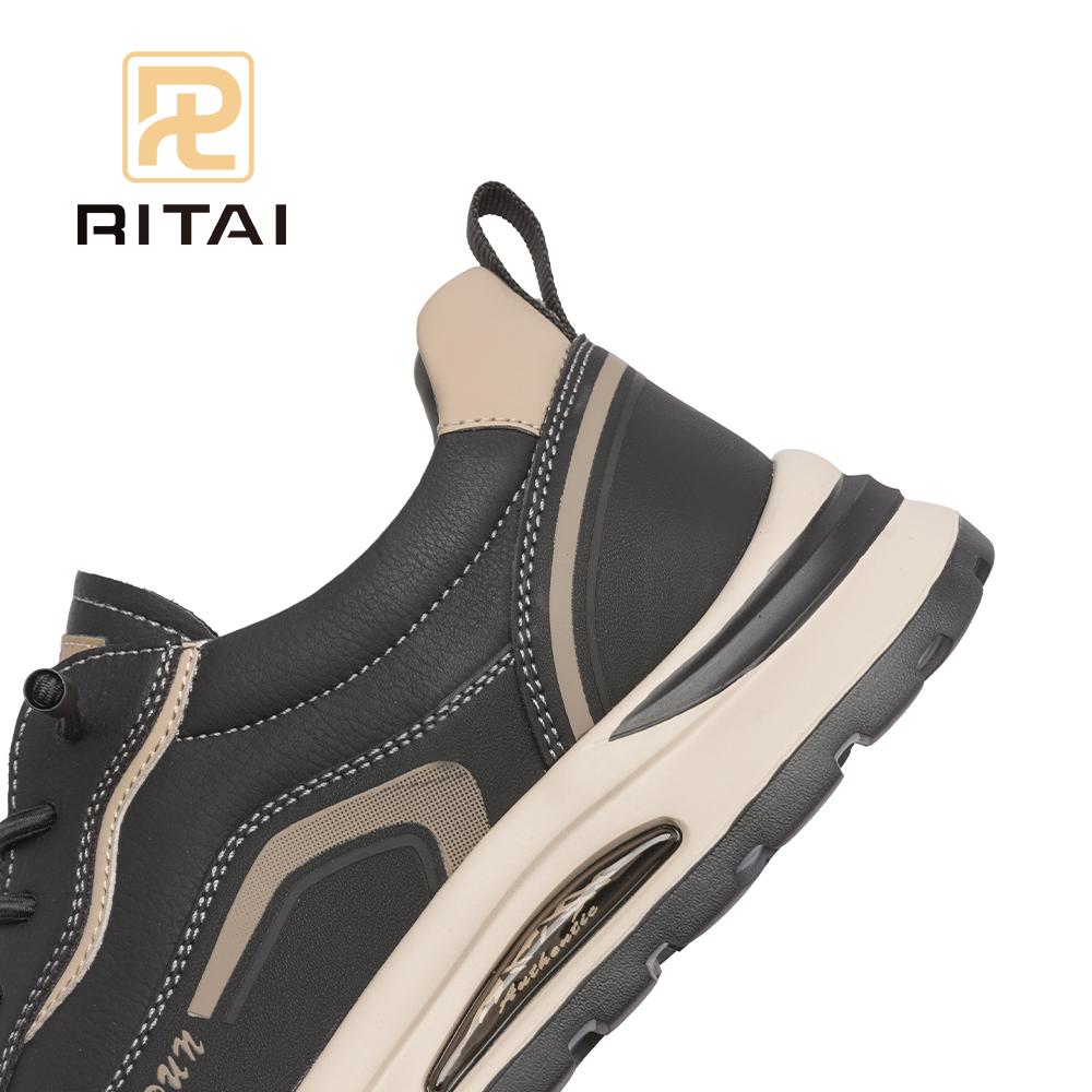 Men Sneakers Thick Sole Round Toe Trainers Retro Non-Slip Breathable Casual Shoes