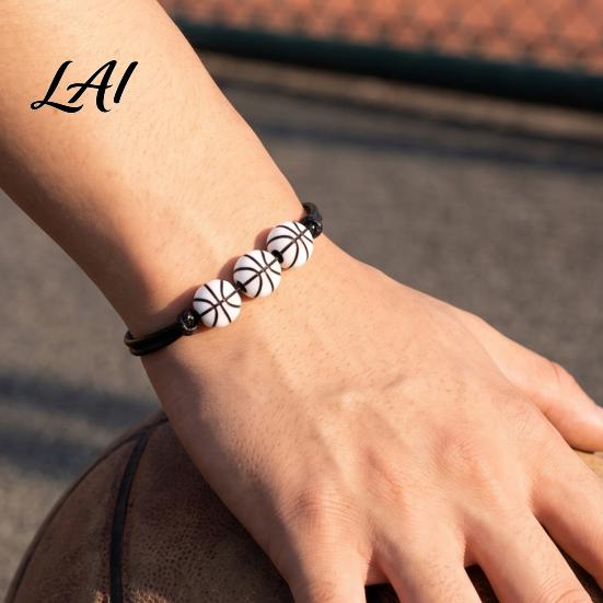 Youth Athlete Jewelry 4 Pcs Sports Balls Braided Rope Bracelets Adjustable String Bracelet Simple Daily Wear Bracelet Handmade Woven Cord Team Gifts