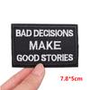 Black Series Letter Embroidered Patches Jackets Backpack Sew Badges Personalized Letter Slogans Iron On Patches For Clothing 