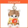 Baseball Rugby Mofusand Swimming Badminton Cat Plush Keychain Bag Gift Pendant
