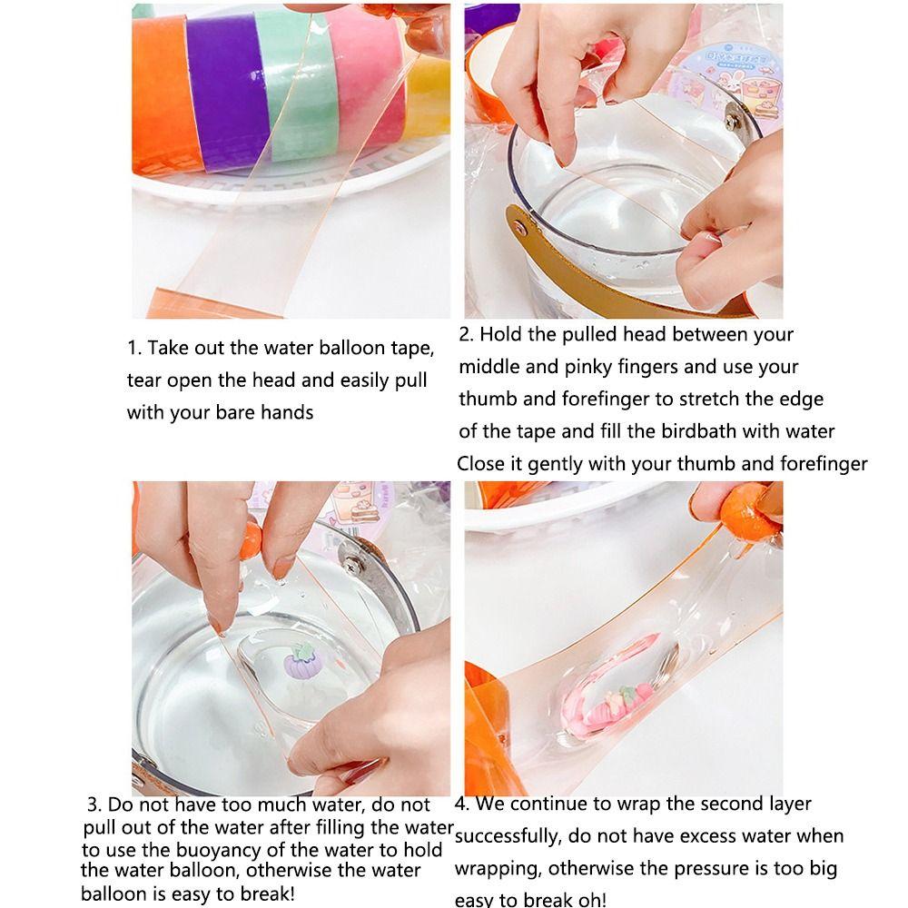6Pcs 10M Luminous Sticky Ball Rolling Tapes Colorful Sticky Ball Glue Toy Children