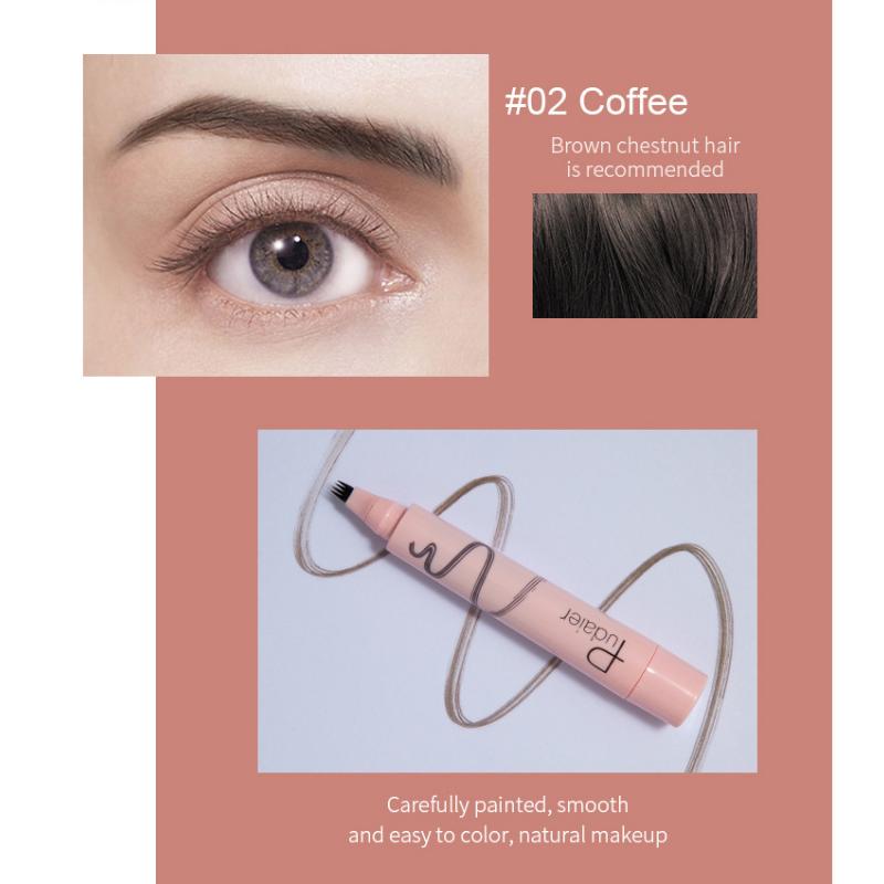 Augenbrauenstift Simulation Augenbraue Dick Lang anhaltend Wasserdicht Vierzackiger Flüssiger Augenbrauenstift Make-up