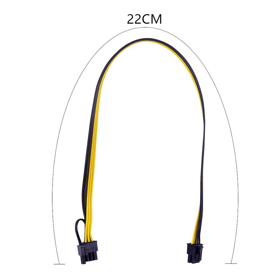 PCI-E 21x 6 Pins Power Module Breakout Board +20CM 6Pin to 8Pin Power Cable