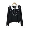 Baby Collar Sweater for Women's Autumn and Winter Fashion Knitwear Women's Winter Warm Base Shirt
