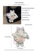 Cartoon Pearl Bow Skirt & Woolen Rabbit Keychain Charm
