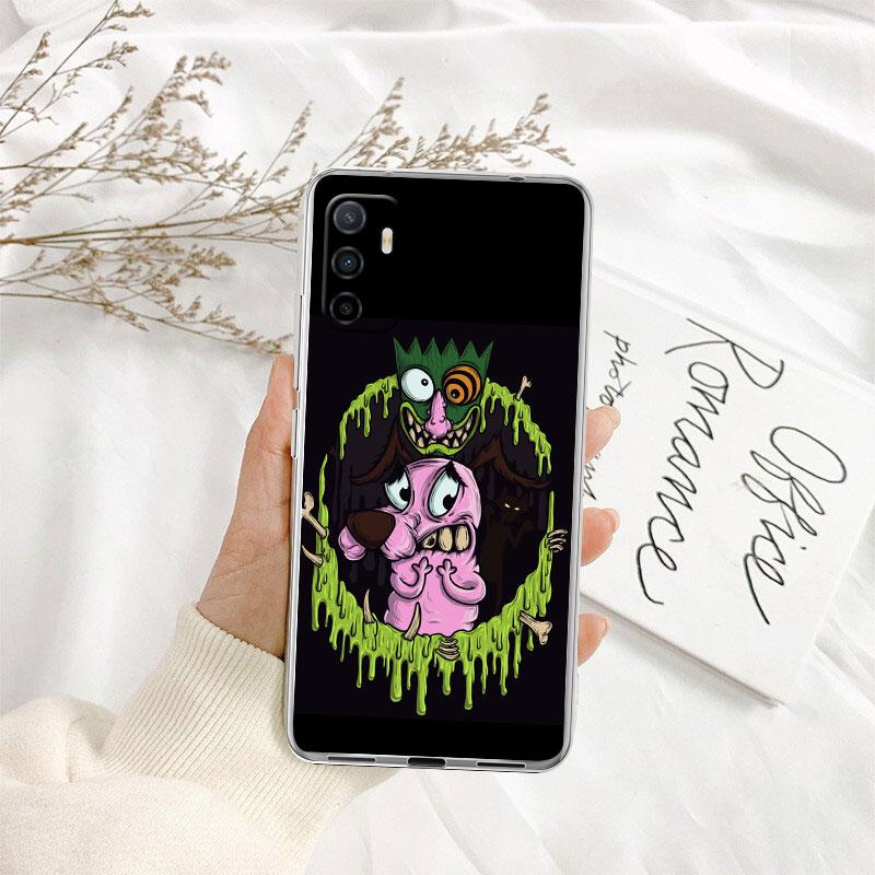 C-Courage C-Cowardly D-Dog Transparent Phone Case for Motorola Moto Edge 20 30 40 50 S30 Fusion Ultra Pro Neo Lite + G200 G23