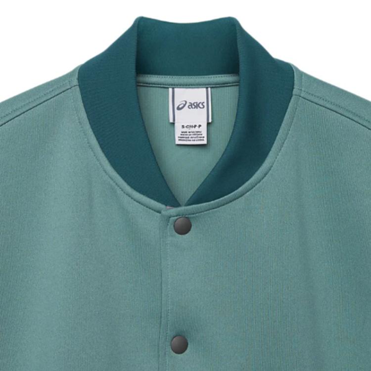 Asics Aw24 Knit Varsity Sportstyle Series Single-Breasted Casual Sports Comfortable Long Sleeve Jacket Unisex Jacket Aqua 2203A284-300