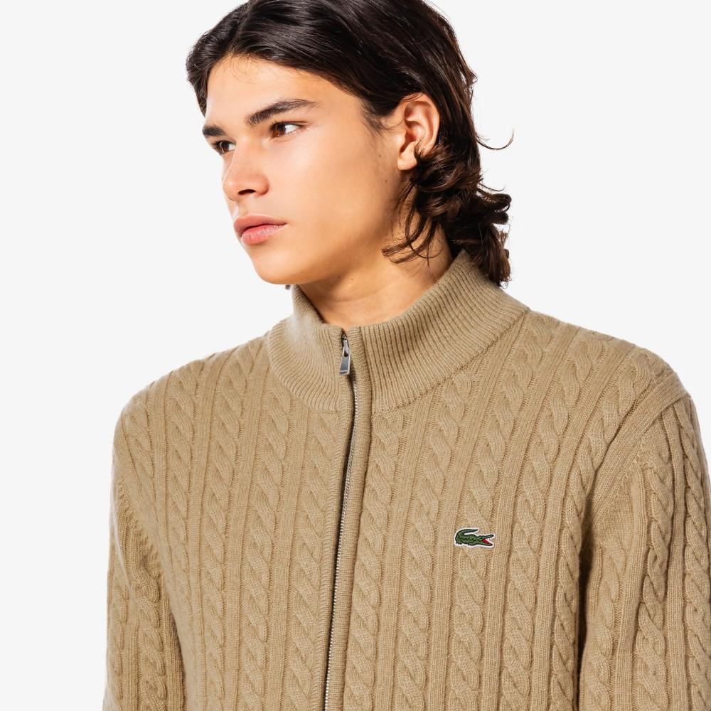 Lacoste Men's Cable Zip-Up Cardigan AH402E-55N02S