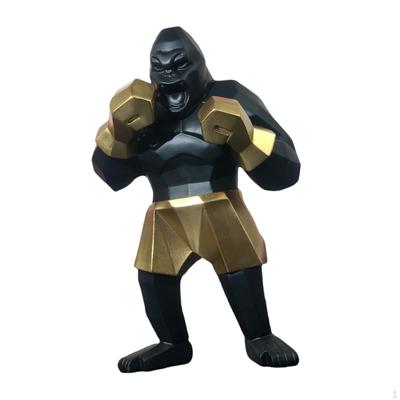 Gorilla Harzstatue, Wohnzimmer Esszimmer Schreibtisch Dekoration, Statuetten Miniaturen, Einweihungsgeschenke für