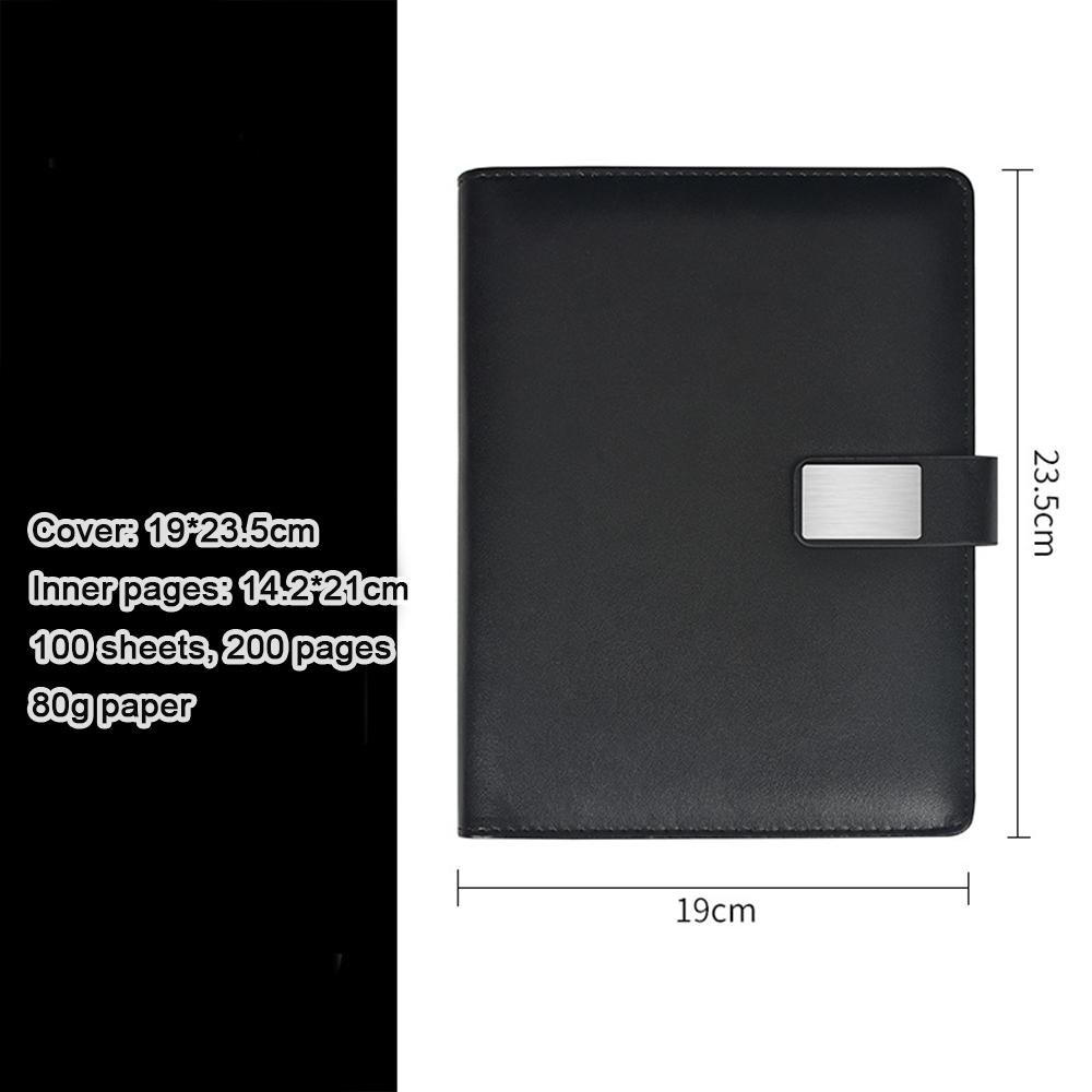 (Logo can be engraved) A5 buckle leather student subject notebook, business loose-leaf notebook, office meeting minutes, thickened diary, travel log