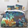 Pokemon Pikachu Quilt Cover Package Comforter Cover Full Size Twin Size King Size Size Children Kids Bedroom Bedclothes Bed Linen Package Decoration