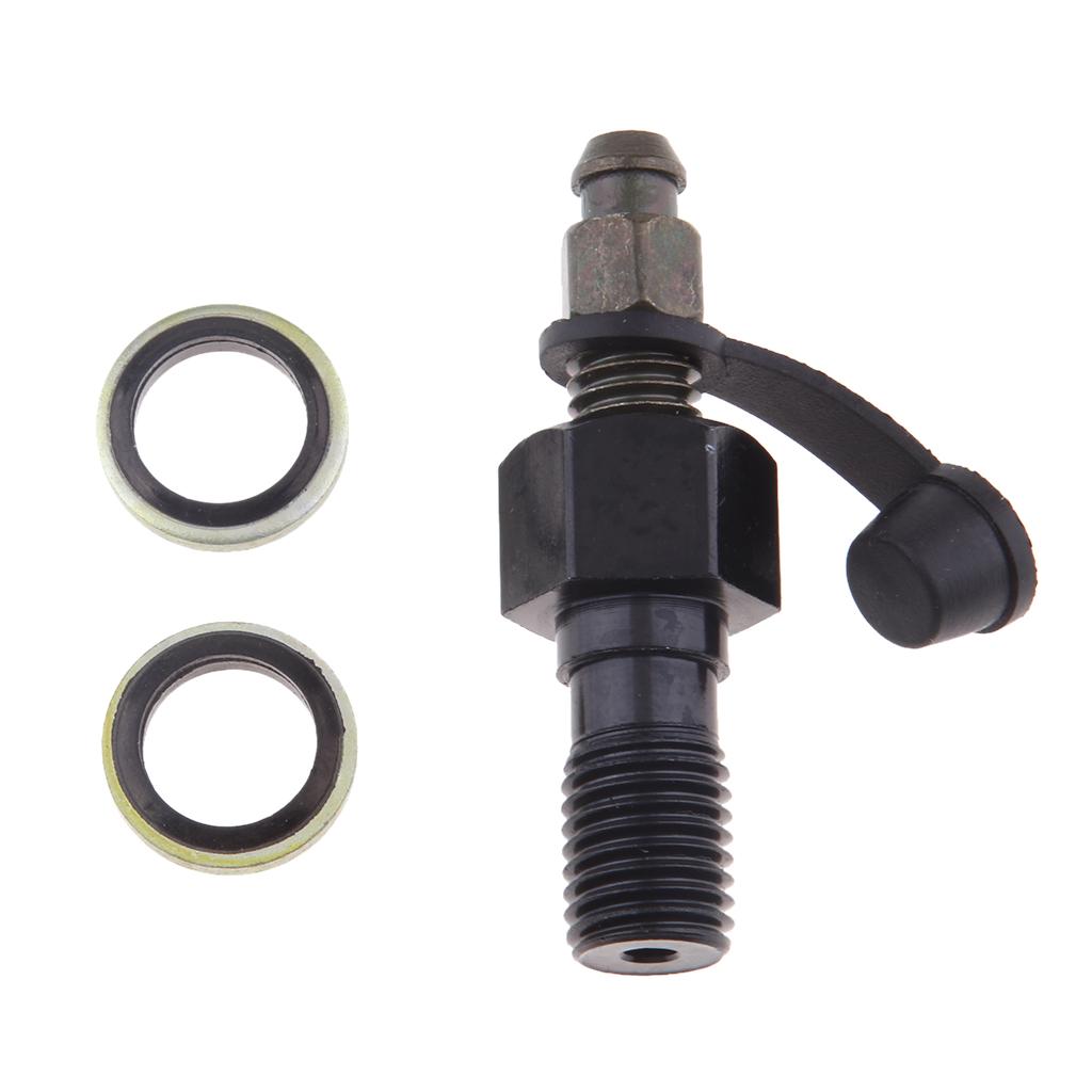 Motorcycle Brake Caliper Banjo Bolt Bleed Screw M10 X 1.25 Aluminum Nipple for Universal Master Cylinder Repair