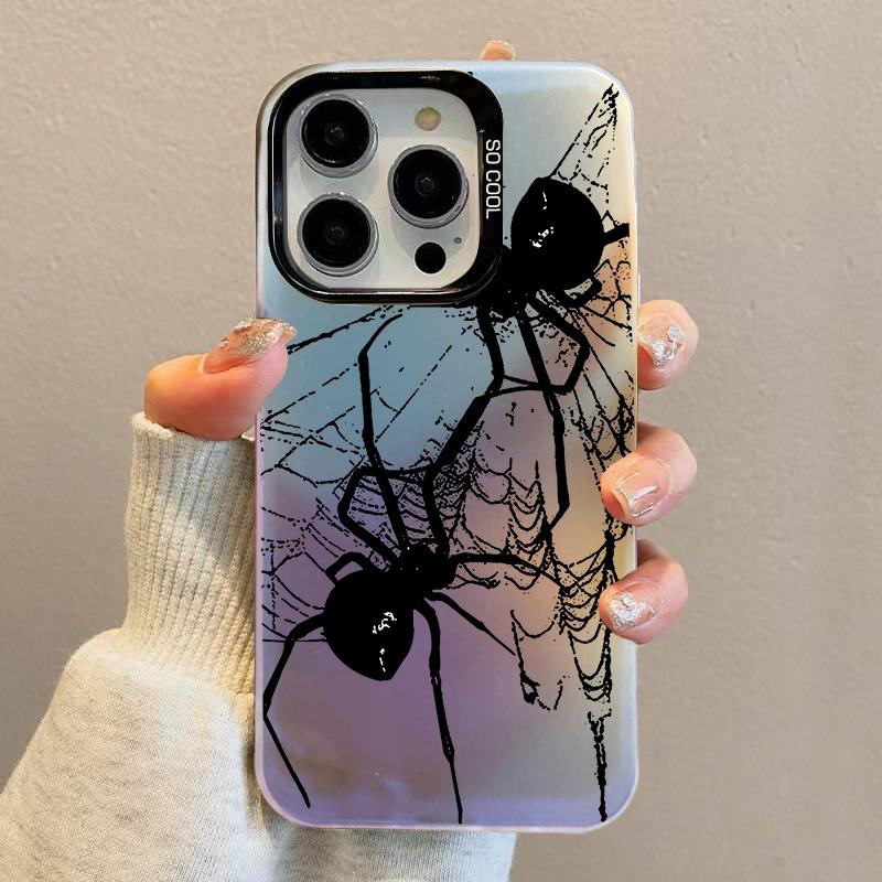 Modische Spinnen-Paar-Handyhülle für iPhone 15 Pro Max 11 12 13 14 15 Pro 14 Plus 13 Mini Hüllen Gepaarte Stoßfeste Bumper-Abdeckung