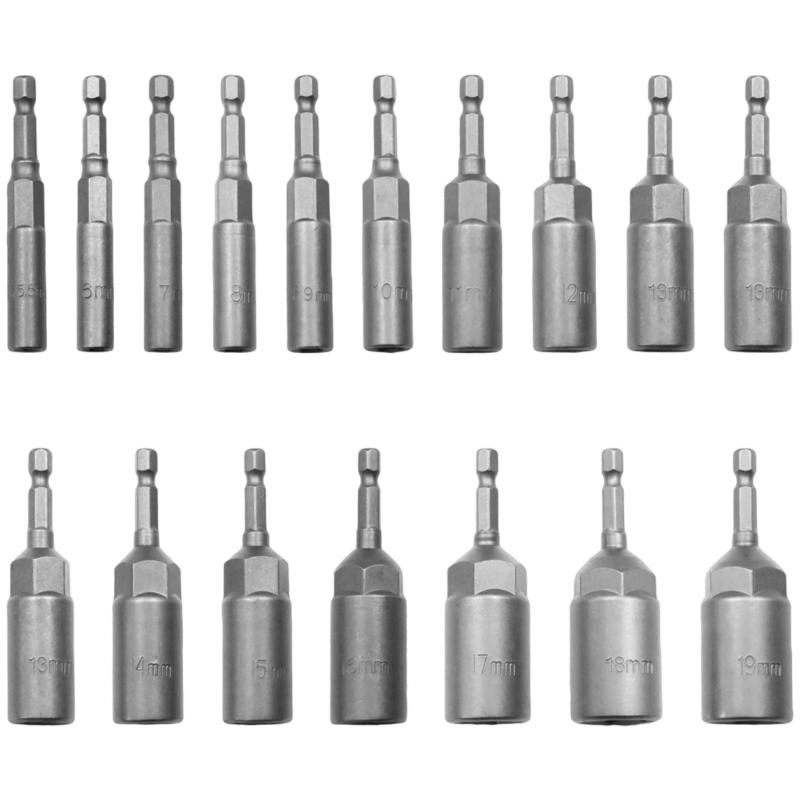 

15Pcs Extended Length Impact Sockets Heavy Duty Steel Construction Deepened Socket Wrench for Mechanics and Technicians