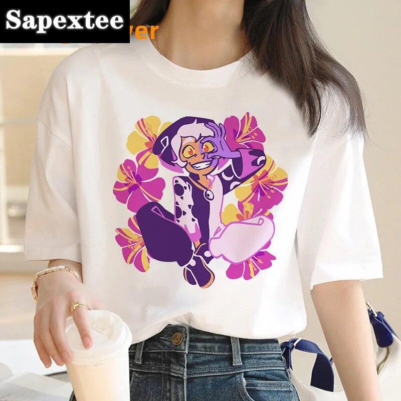 Owl House T Shirt Top Tees Women Streetwear Japanese White T Shirt Funny T-shirt Clothes Manga Couple Clothes