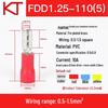 KT Keshitong FDD1.25-110(8)/250 Female Pre-insulated 2.8mm Crimp Terminal Connector
