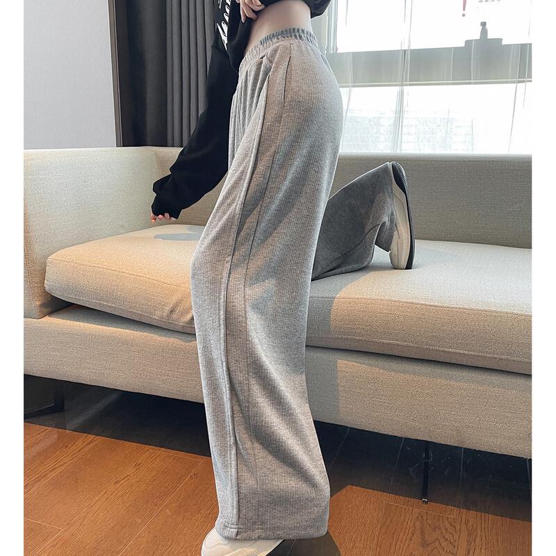 

Женские трикотажные брюки палаццо с высокой посадкой TonLion M