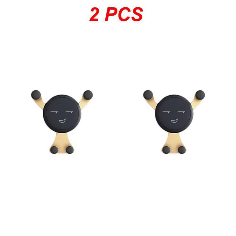 

2~5PCS Gravity Car Phone Holder Vent Clip Smile Face Mount Mobile Cell Stand GPS Support For 12