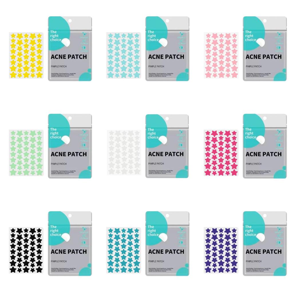 Official Star Acne Patches - 40 Clear, Invisible Hydrocolloid Patches for Pimple Absorption