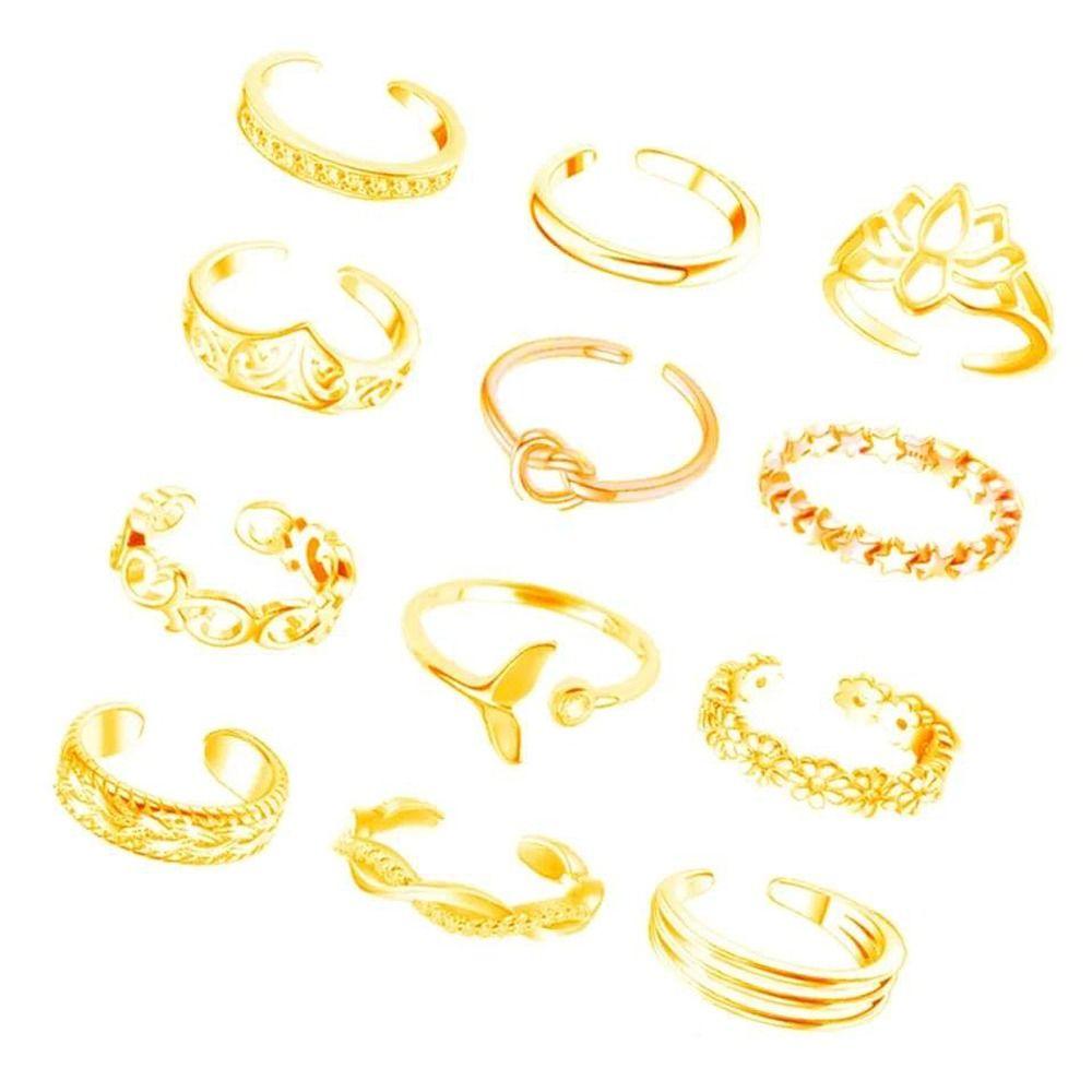 Heart Fashion Jewelry Star Korean Style Toe Ring Open Ring Vintage Foot Ring Set Women Toe Ring