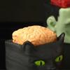 1/5Pcs Halloween Cube Head Figurine Spooky Mini Skull Pumpkin Zombie Black Cat Head Resin Statue Toy Home Office Desktop Decoration Ornament