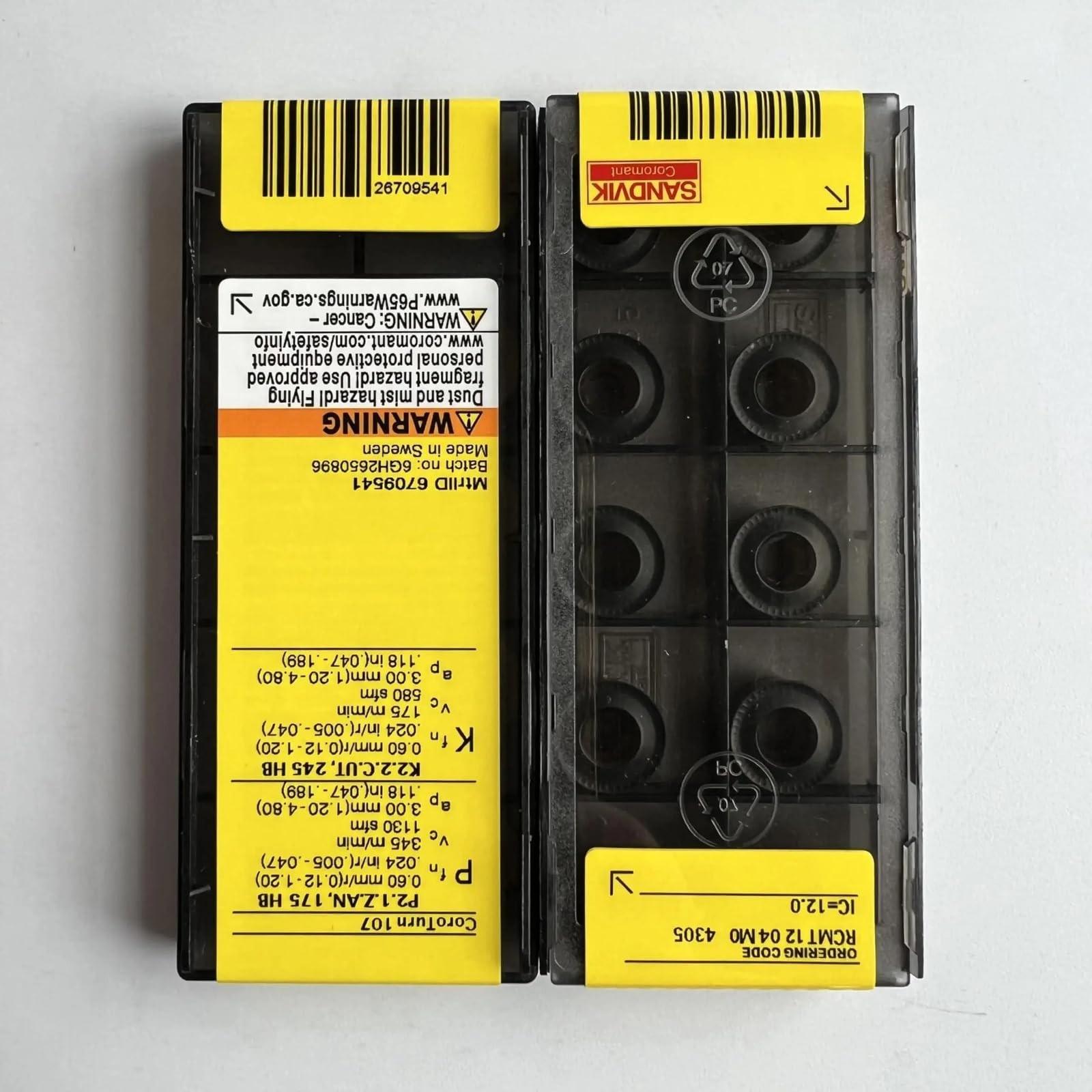 

Original Sandvik / RCMT1204M0 4305 / CNC lathe carbide blade 10 PCS