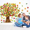 Gersoniel 90 Pieces Classroom Tree Bulletin Board Decorations Conversation Fall Leaves Cutouts Autumn Stickers for Classroom Home Wall Decor(Natural