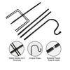 Rust-Proof Outdoor Shepherd Hook: Detachable Iron Craft for Yard and Garden