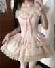 XHSUKADO Lolita Idol Lang Kurzarm Flauschiges Prinzessin Französische Prinzessin Größe L Kleid, 2-teiliges Set, Kostüm, Cosplay, Damen, Niedlich, Ärmel, Ärmel,
