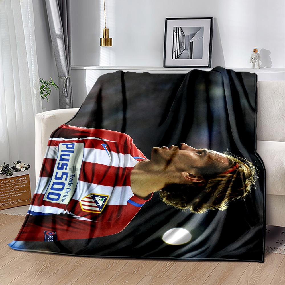 Atletico Madrid Player Blanket Comfortable Suitable for Chair Sofa Picnics Four Seasons Universal Modern Gifts For Family Or Friends
