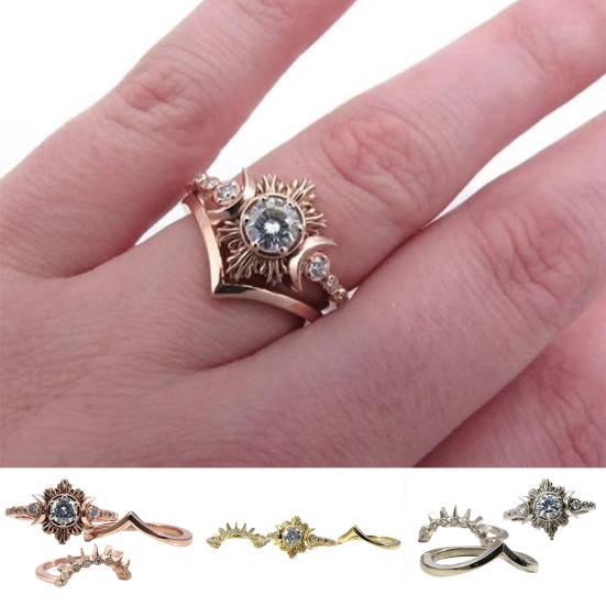 

3шт блестящие женские кольца на палец с ярким блеском