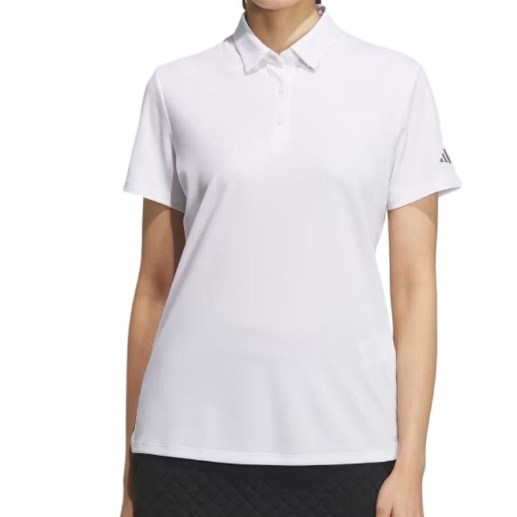 adidas Solid Color Short Sleeve Golf Shirt Women Tops JN0697