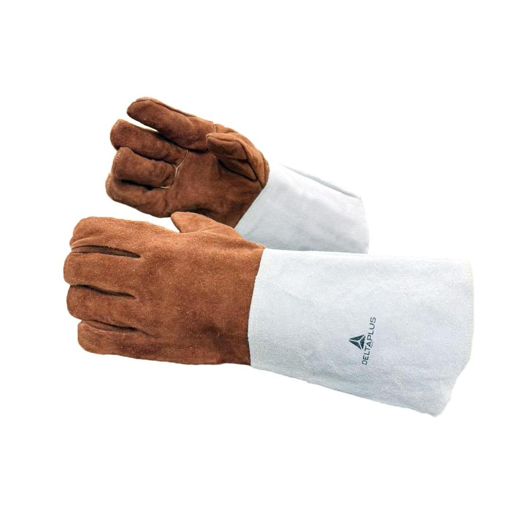 TER250 Cowhide 400mm Protects Up To the Up To Approximately Contact with a Soft Wool Lining Heat-Resistant Gloves, Long, Wrist, Heat-resistant 100°C