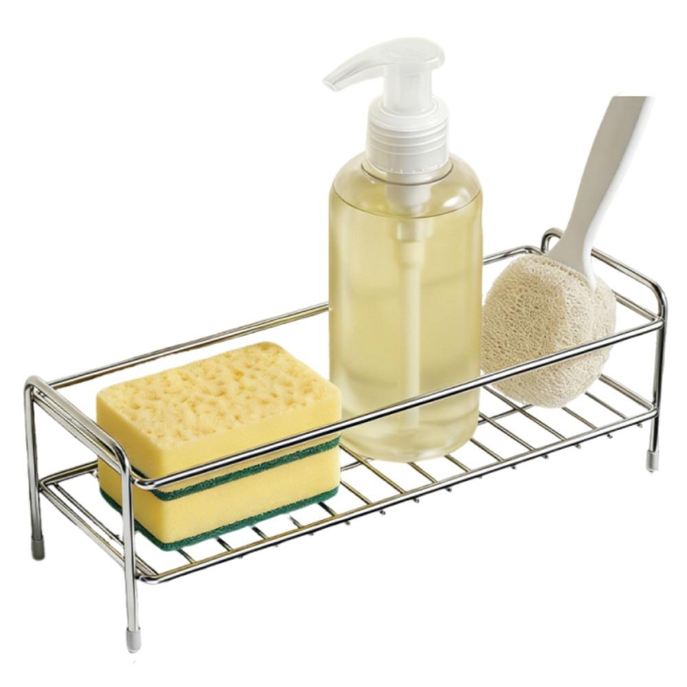 Stainless Steel Kitchen Sink Storage Rack Anti-rust Waterproof Sponge Drain Holder Save Space Modern Cosmetic Storage Stand