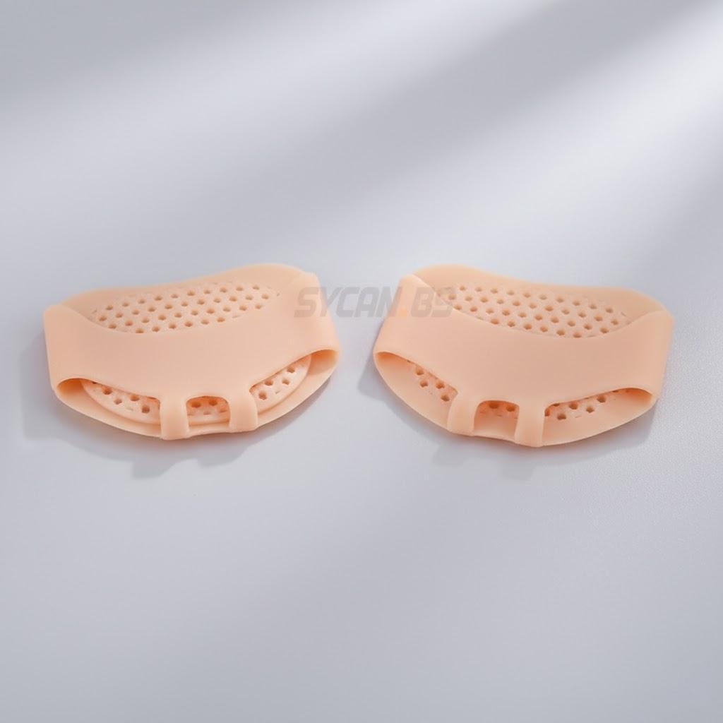 

Honeycomb Soft Silicone Forefoot Pads Gel Insoles for Pain Relief Comfortable Foot Care Bunion Protector for Men and Women тілесний